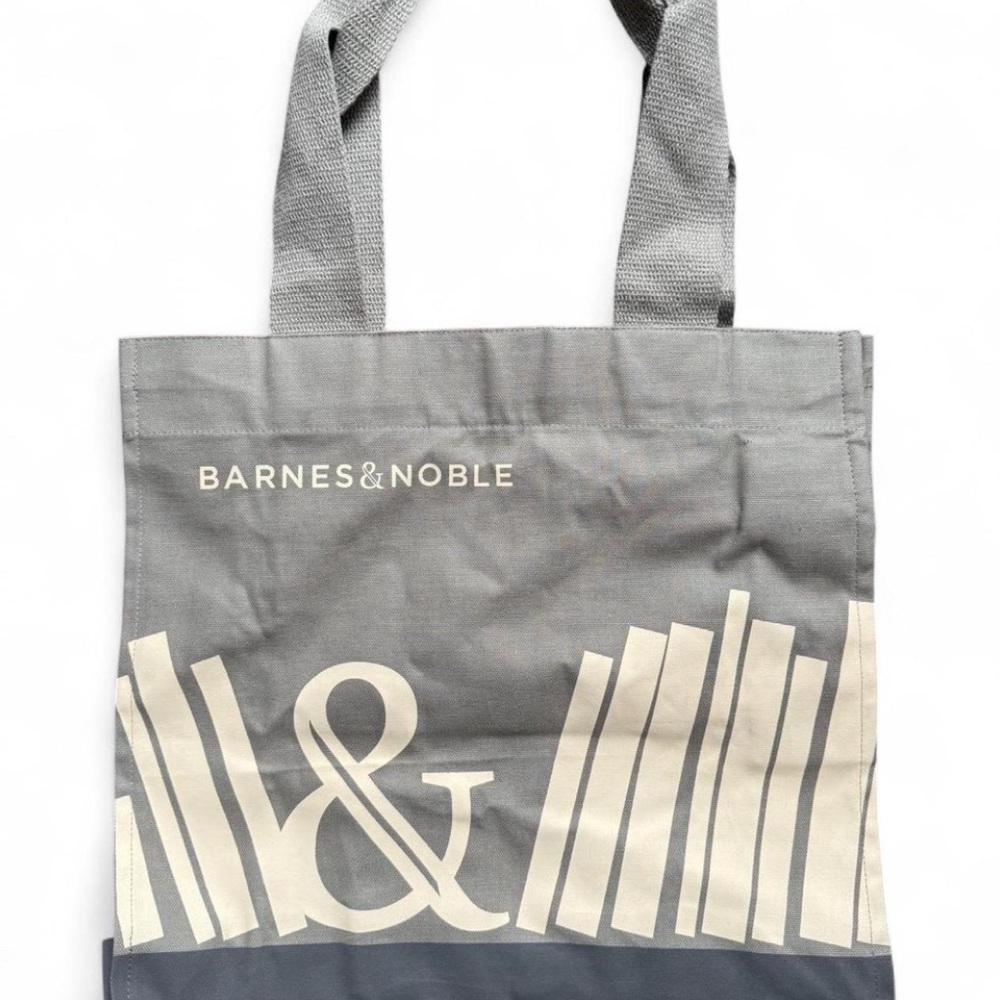 BARNES & NOBLE canvas tote. Inside is key leash, cell phone pocket and more.